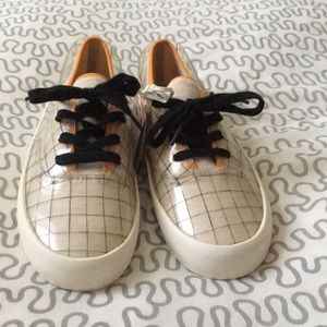 Zara Girls Checked Plimsolls with Vinyl Shoes